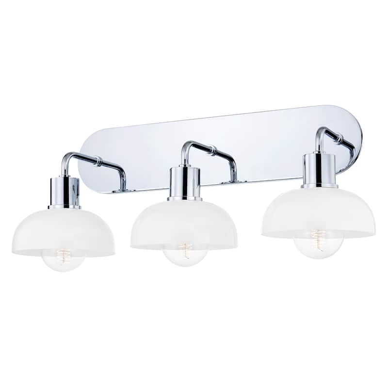 Mitzi by Hudson Valley Kyla 3-light Bath Bracket with Opal Glossy Glass - Polished Chrome