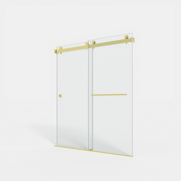 59''x72'' Frameless Double Sliding Bathroom Shower Door, 8mm Thick