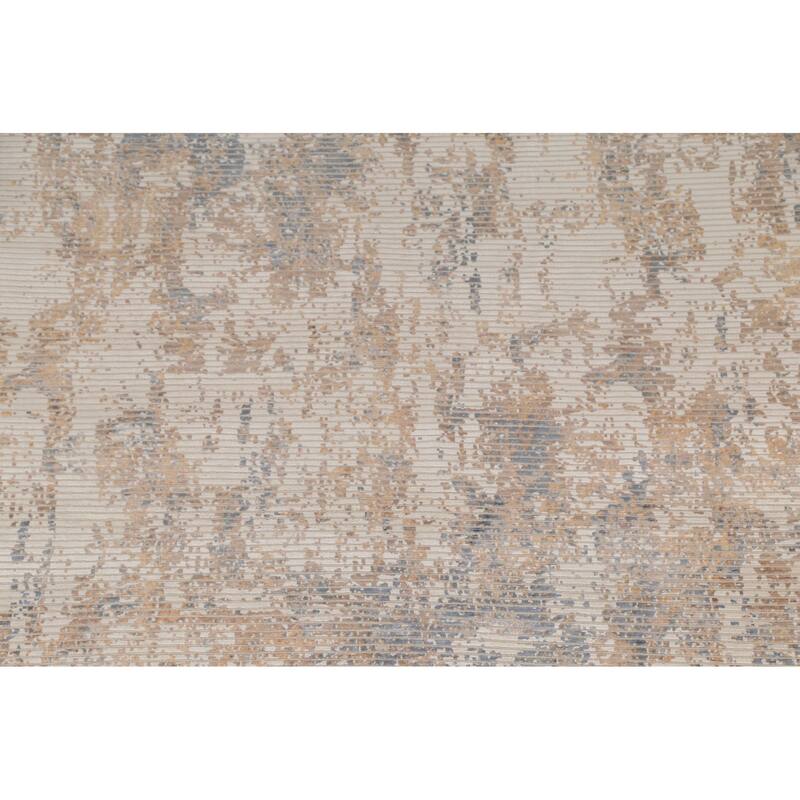 Modern Area Rug Hand-Knotted Abstract Wool Carpet - 6'7"x 9'8"