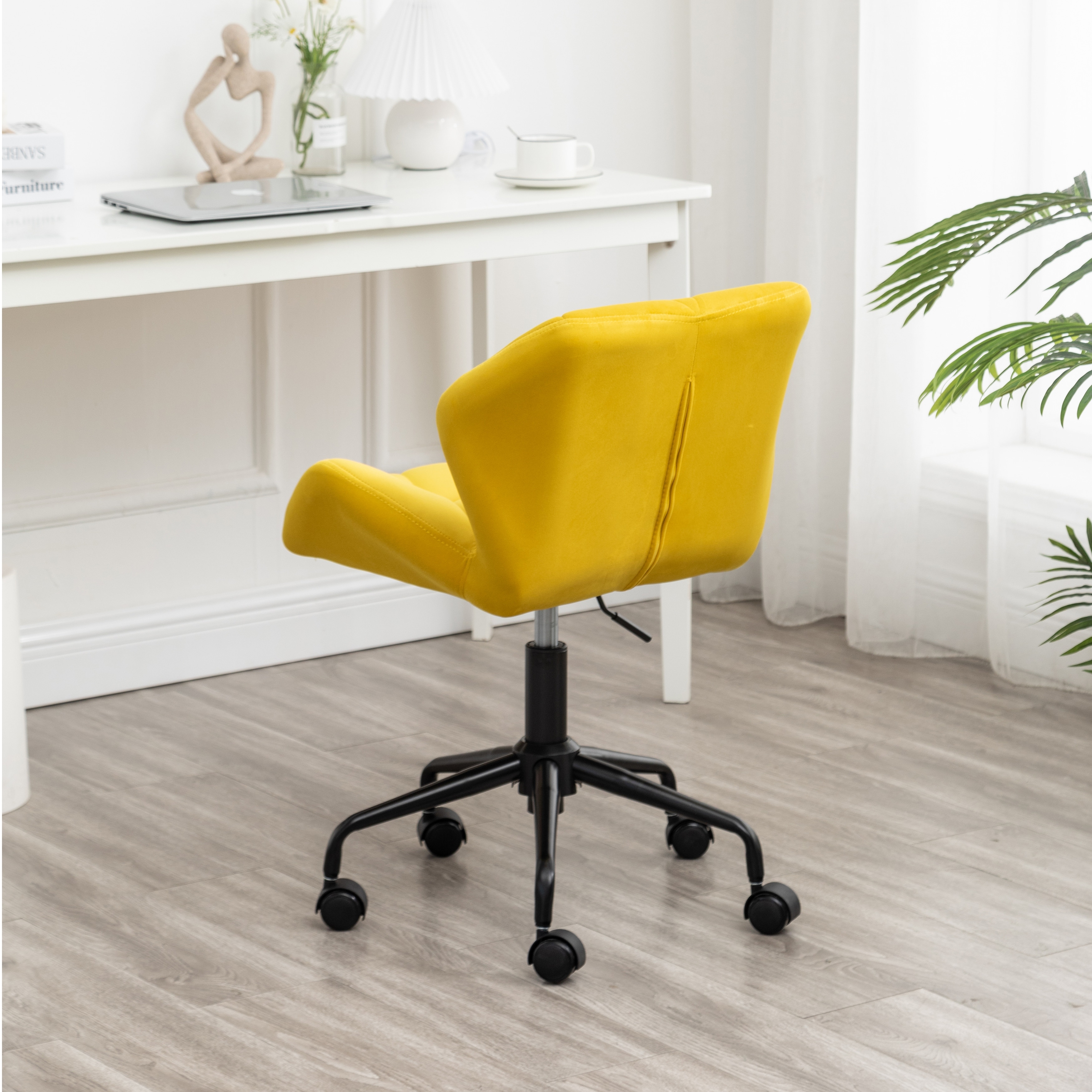 Pastel yellow desk sale chair