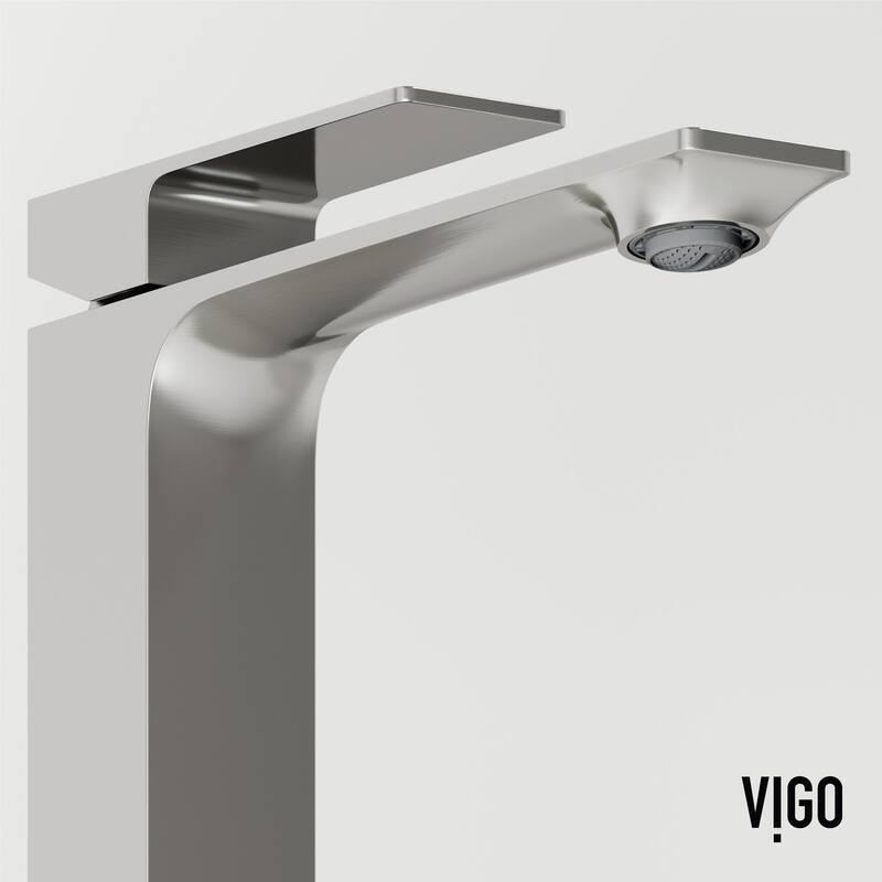 Vigo VGT2085 Tarragona Gothic 19" Rectangular Concrete Vessel Bathroom