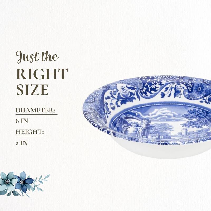 Spode Blue Italian Cereal Bowl - 6.5 Inches