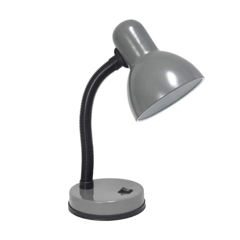 14.25" Metal Desk Task Lamp and Bowl Shade with Gooseneck