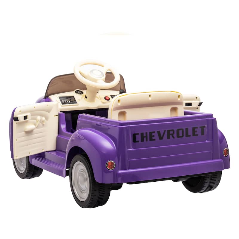 12V Kids Ride On Truck Car W/Parents Control, Licensed Chevrolet 3100 Pickup,Electric Car,High-Power Up To 4.35 Km/H,Age 3+