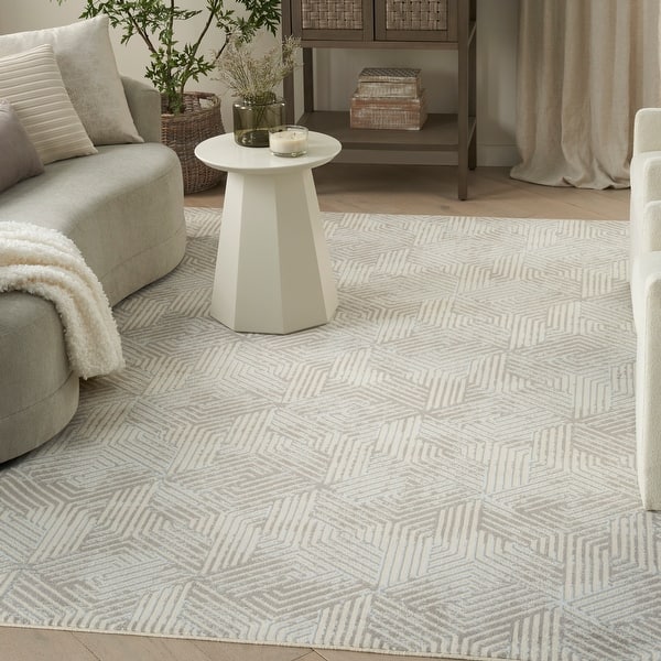 slide 2 of 31, Nourison Grafix Indoor Grey Geometric Area Rug