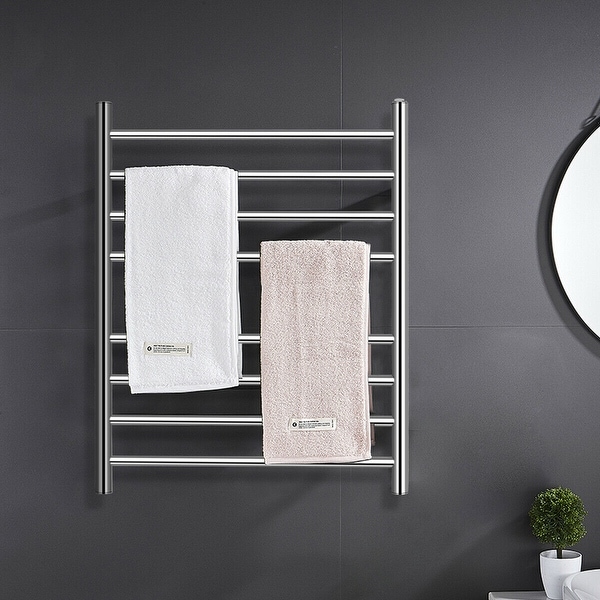 Towel Warmer Drying Rack Wall Mount Stainless Steel Polished Bathroom Home Decor