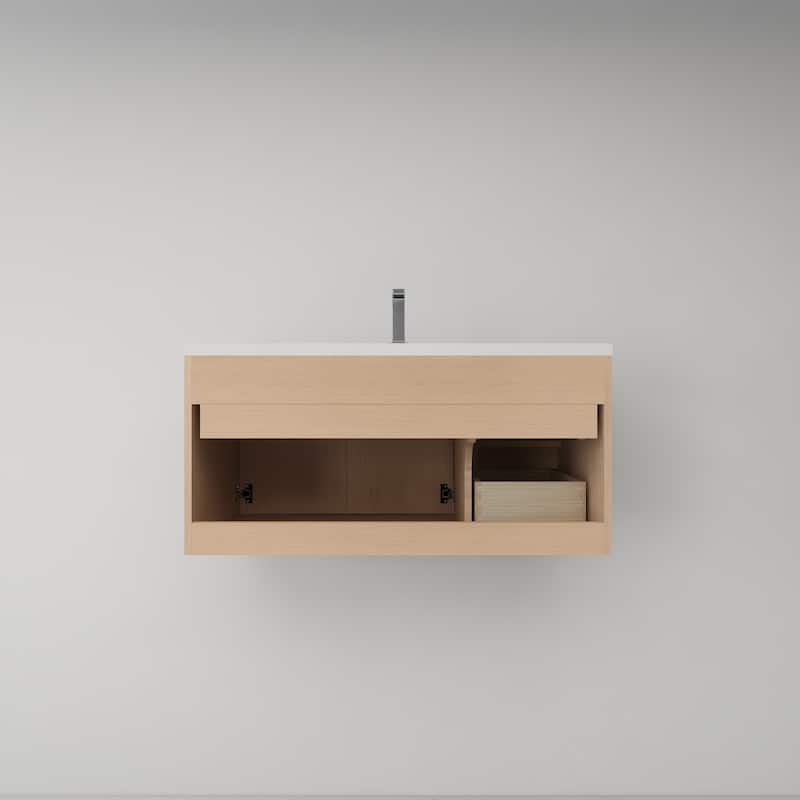 Victoria 42'' L Wall-mounted Vanity with Reinforced Acrylic Sink - 41.5