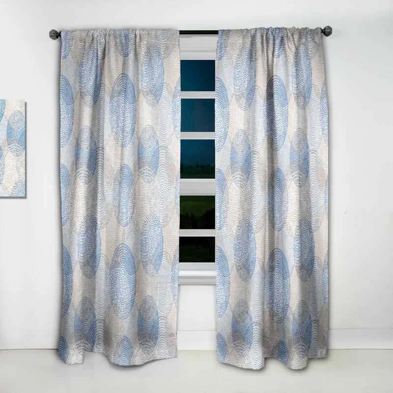 Designart 'Abstract Retro Design I' Mid-Century Modern Blackout Curtain Single Panel
