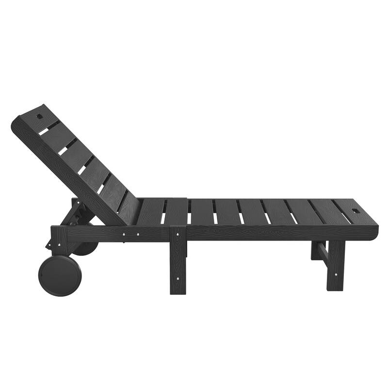 HDPS All Weather Outdoor Chaise Loung Chairs with Adjustable Backrest