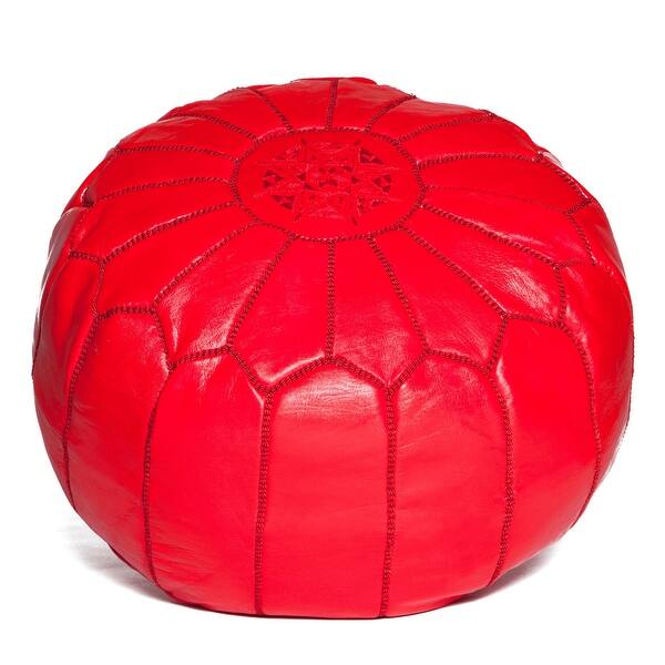 Handmade Leather Pouf Ottoman Morocco On Sale Overstock 10234844