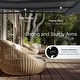 preview thumbnail 4 of 10, ALEKO Caribbean Motorized Retractable Patio Awning - Black Frame - Charcoal Gray - 16 x 10 Feet