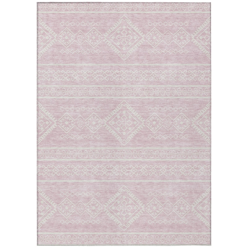 Machine Washable Indoor/ Outdoor Chantille Moroccan Boho Rug