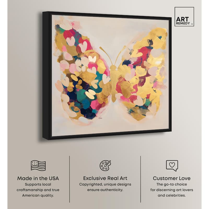 Flutter of Fortitude I Canvas by Art Remedy