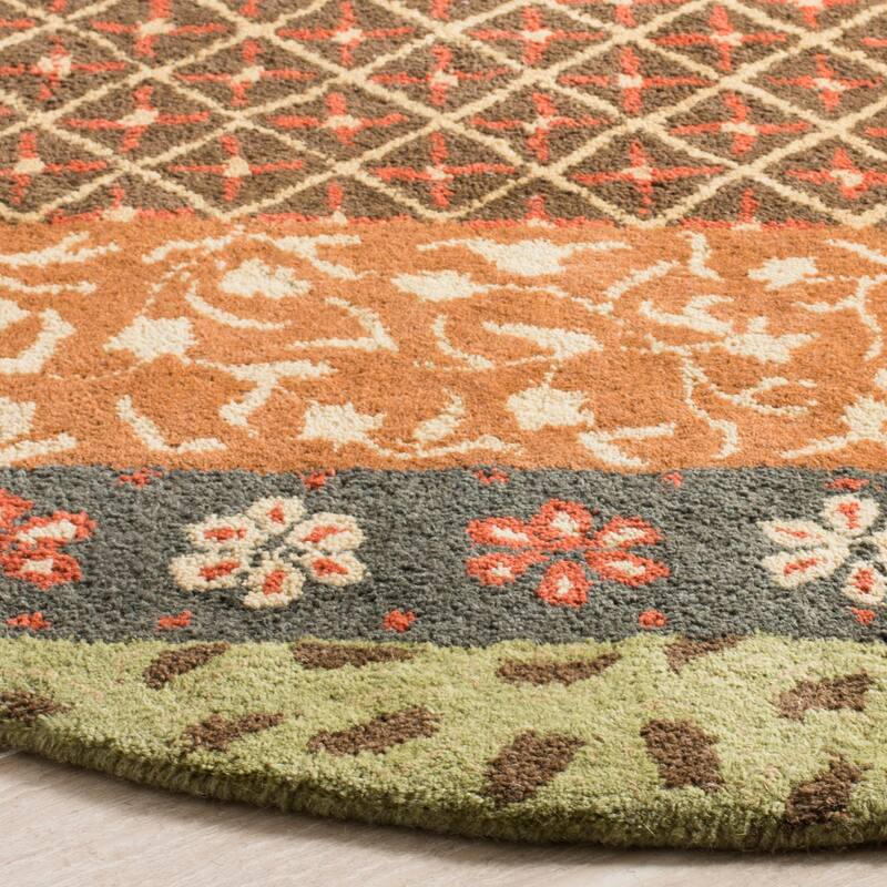 SAFAVIEH Handmade Bella Soava Modern Floral Wool Rug