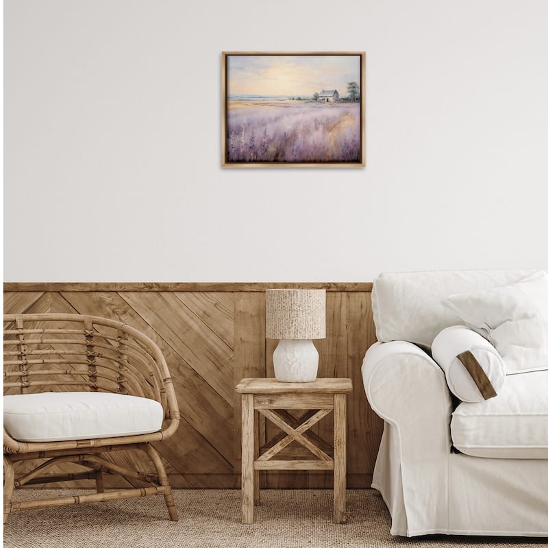 Stupell Lavender Farm Fields Framed Floater Canvas Wall Art Design By Arlington Prints