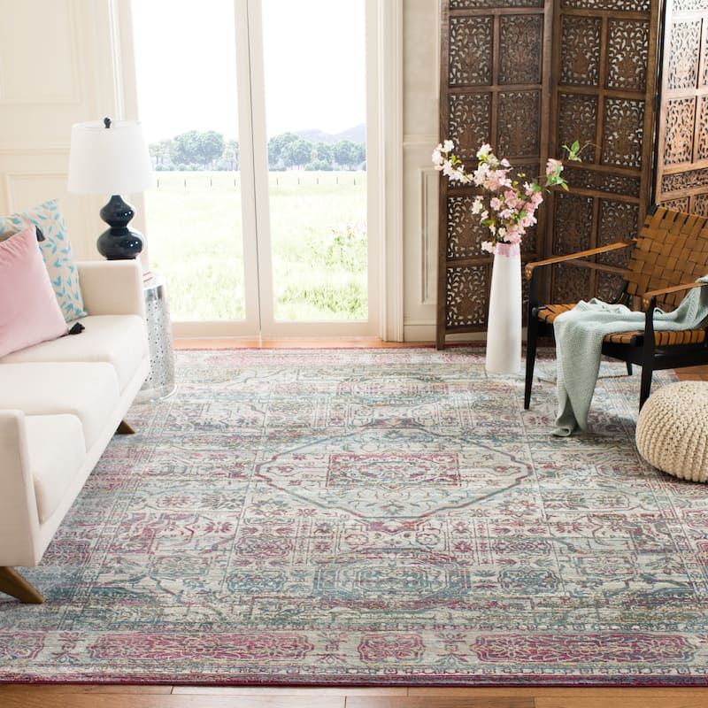 SAFAVIEH Aria Hanumica Vintage Boho Oriental Rug - 9' x 12' - Red/Creme