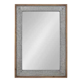 Kate and Laurel Deely Wood and Metal Wall Mirror