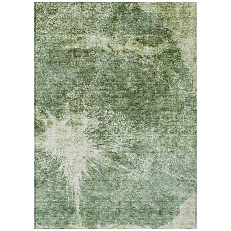 HomeRoots Abstract Transitional Rectangle Outdoor Rug
