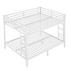 preview thumbnail 8 of 9, Metal Queen Over Queen Bunk Bed for Teens and Adults Space-Saving No Box Spring White