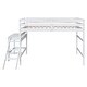 preview thumbnail 10 of 9, White Full Pine Loft Bed with Platform & Ladder