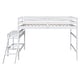 preview thumbnail 10 of 9, White Full Wood Loft Bed with Ladder & Fence