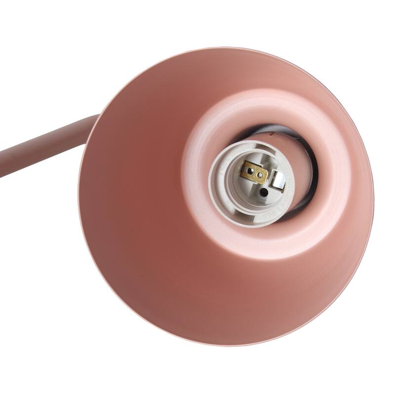 Angled Arm Desk Lamp with Adjustable Cone Shade - 16" - Pink