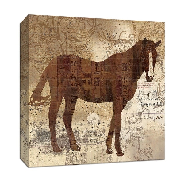 PTM Images 9-146974 PTM Canvas Collection 12" x 12" - "Western Horse I" Giclee Horses Art Print on Canvas
