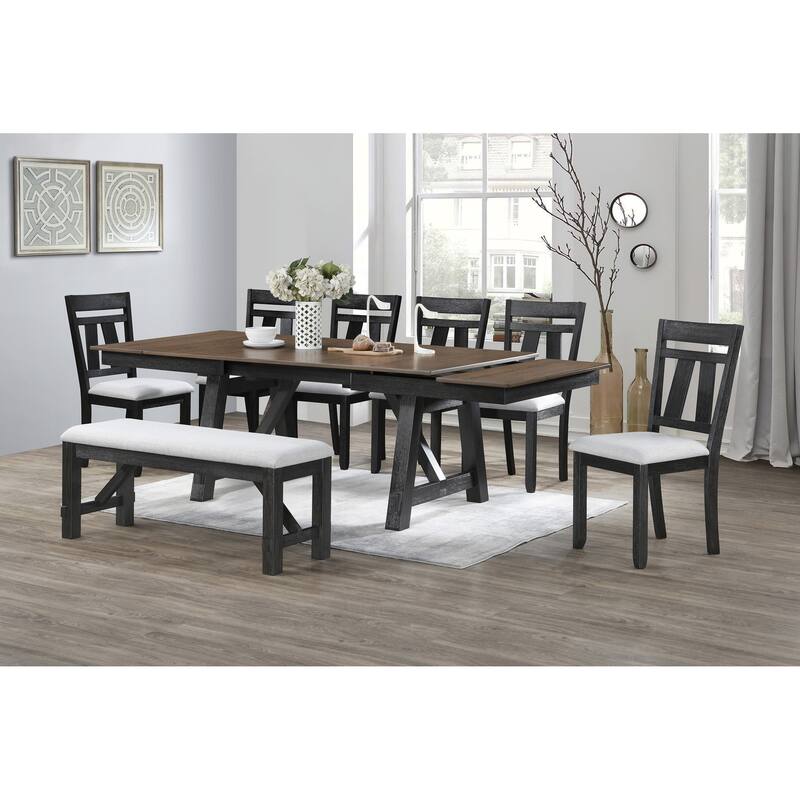 Farmhouse Storage Narrow Hallway Bench with Wood Legs