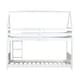 preview thumbnail 20 of 18, Twin Over Twin House Floor Bunk Bed with Headboards, Footboards and Guardrails, Ladder