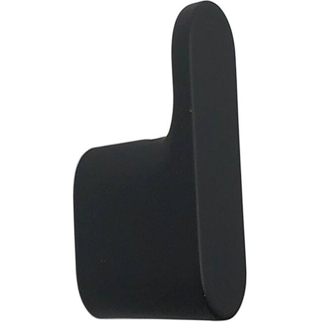 WS Bath Collections Mito Single Robe Hook - Black Soft Touch