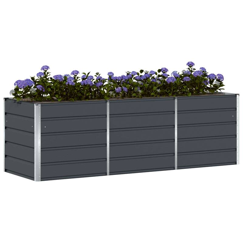 vidaXL Planter in Steel - 62.99 x 31.50 x 17.72