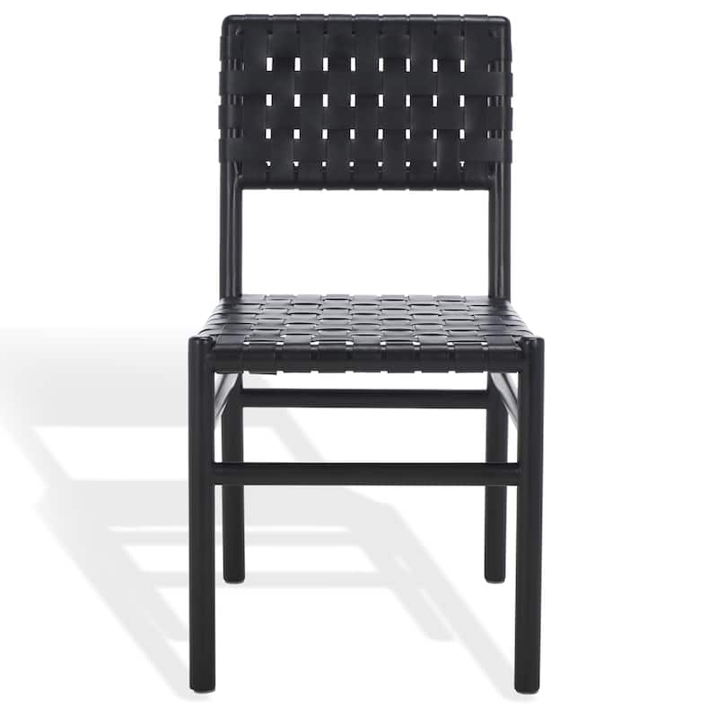 SAFAVIEH Couture Jeremiah Woven Leather Dining Chair - 18"W x 22"D x 34"H