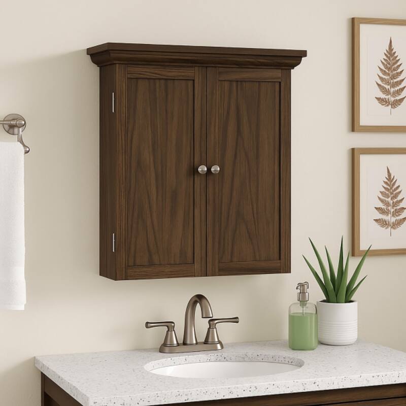 Teamson Home Stratford Classic Wall Cabinet with Adjustable Shelves