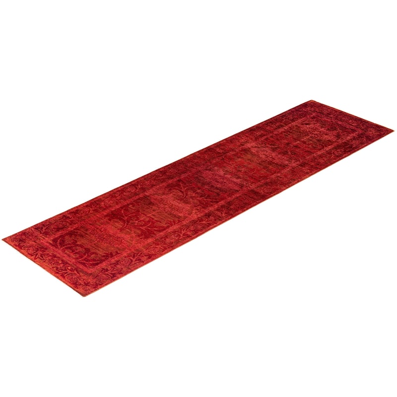 Overdyed, One-of-a-Kind Hand-Knotted Area Rug - Brown - 2' 7" x 9' 7"