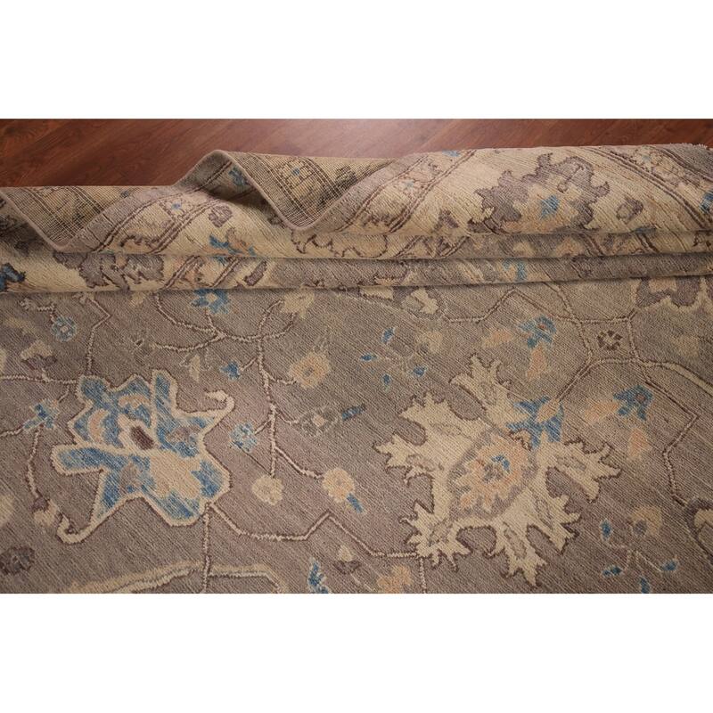 Oushak Turkish Area Rug Vegetable Dye Handmade Wool Carpet - 8'8" x 11'8"