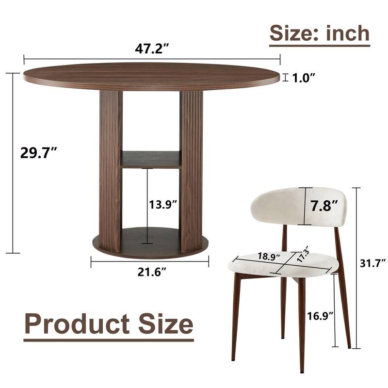 31.5" Round Dining Table Set (Serves 2-4)