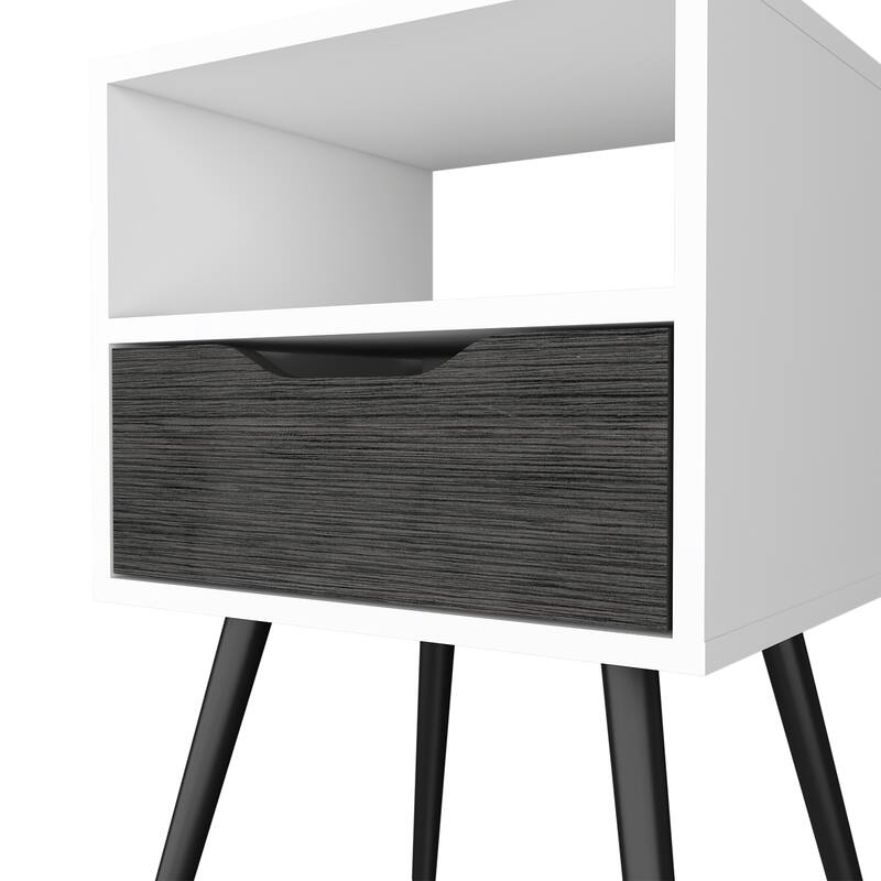 Nightstand Fugaz,Open Shelf,Single Drawer，for Living Room,and Dining Room