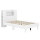 preview thumbnail 5 of 25, Twin/Full Platform Bed with Bookshelf Headboard & Storage Shelves