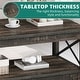 preview thumbnail 24 of 47, Farmhouse Coffee Table with Storage 2-Tier Center Table for Living Room