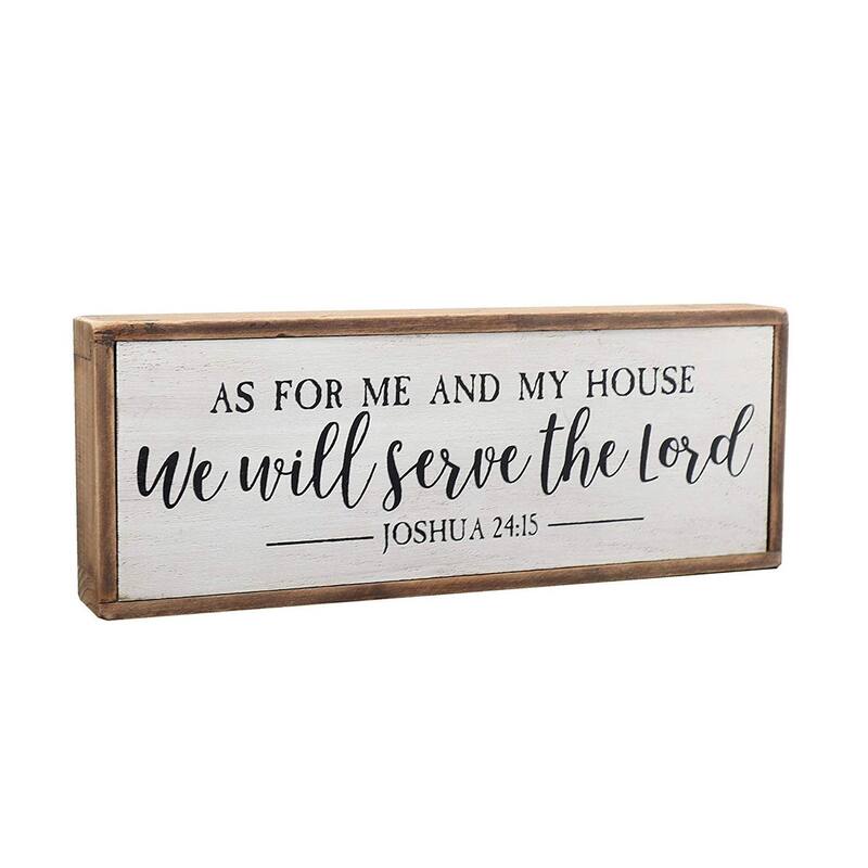 Small Wooden Sign Decor with Quotes,Me My House Christian Gifts