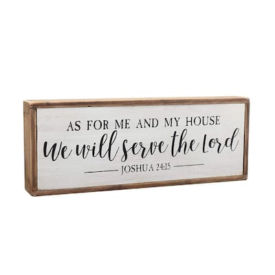 Small Wooden Sign Decor with Quotes,Me My House Christian Gifts