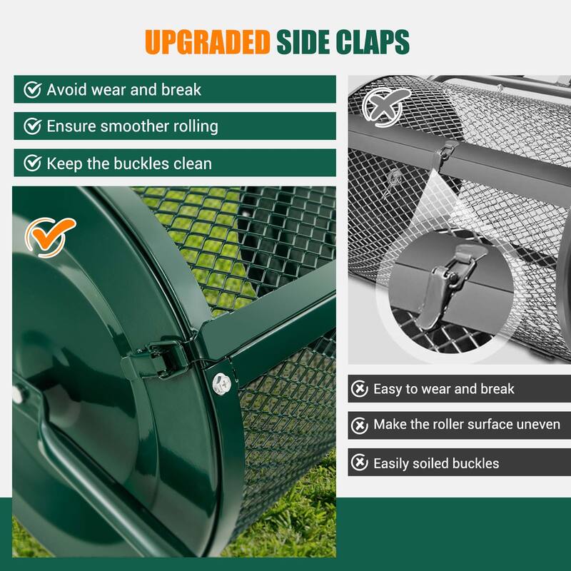 Costway 24" Peat Moss Spreader Compost Spreader with Upgrade Side - See Details