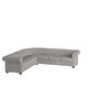 preview thumbnail 24 of 38, Knightsbridge Chesterfield L-shaped Sectional by iNSPIRE Q Artisan Grey Linen