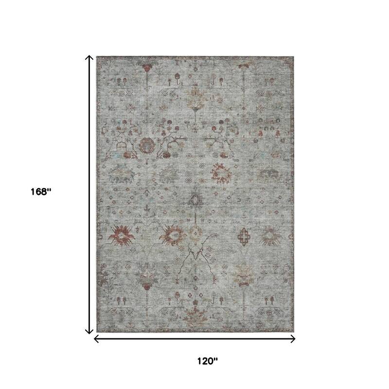 HomeRoots Floral Traditional Rectangle Outdoor Rug