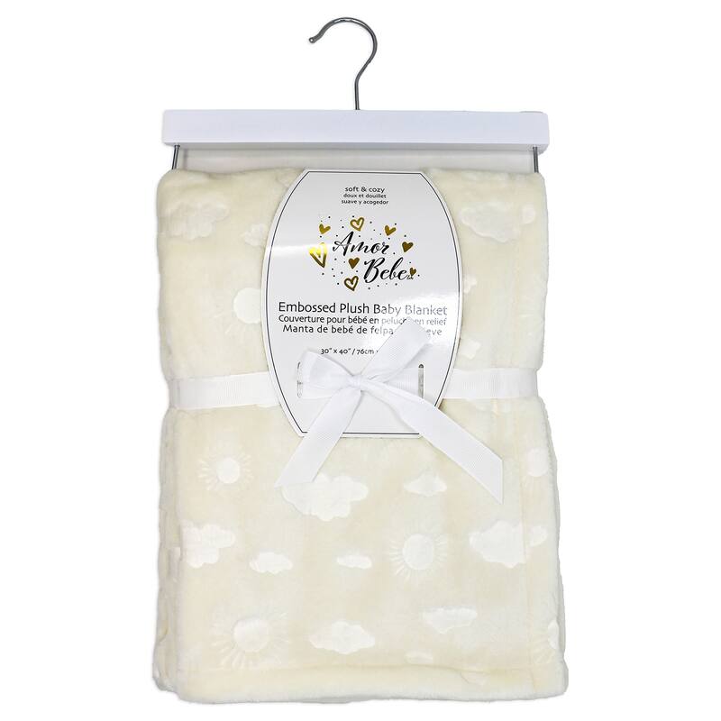 Baby Boys and Baby Girls Embossed Plush Minky Blanket