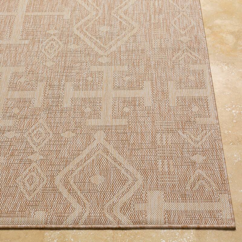 Livabliss Aicu Boho Diamond Indoor/ Outdoor Area Rug