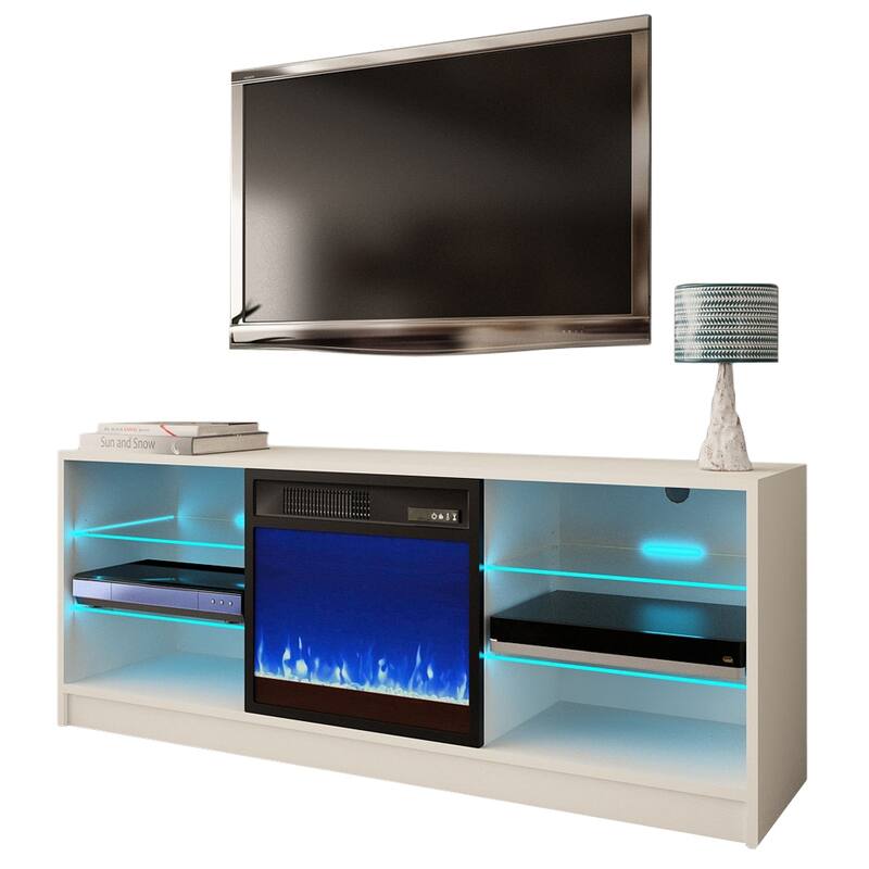 Manhattan Electric Fireplace Modern 58" TV Stand