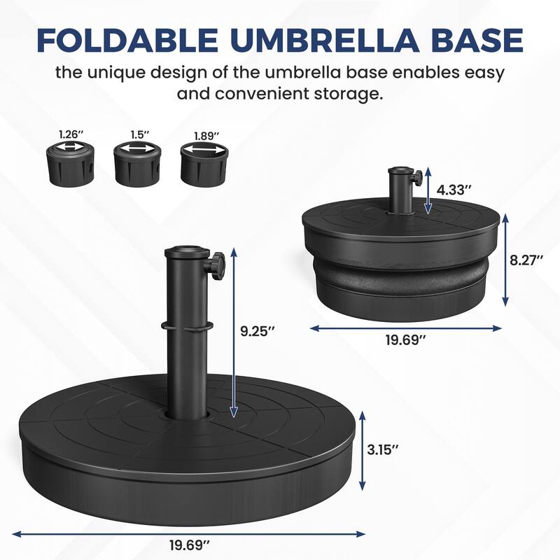 Heavy-Duty Foldable Outdoor Umbrella Base