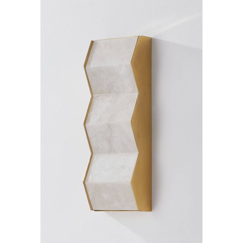 Tanzanite 16.5" High Vintage Brass Wall Sconce