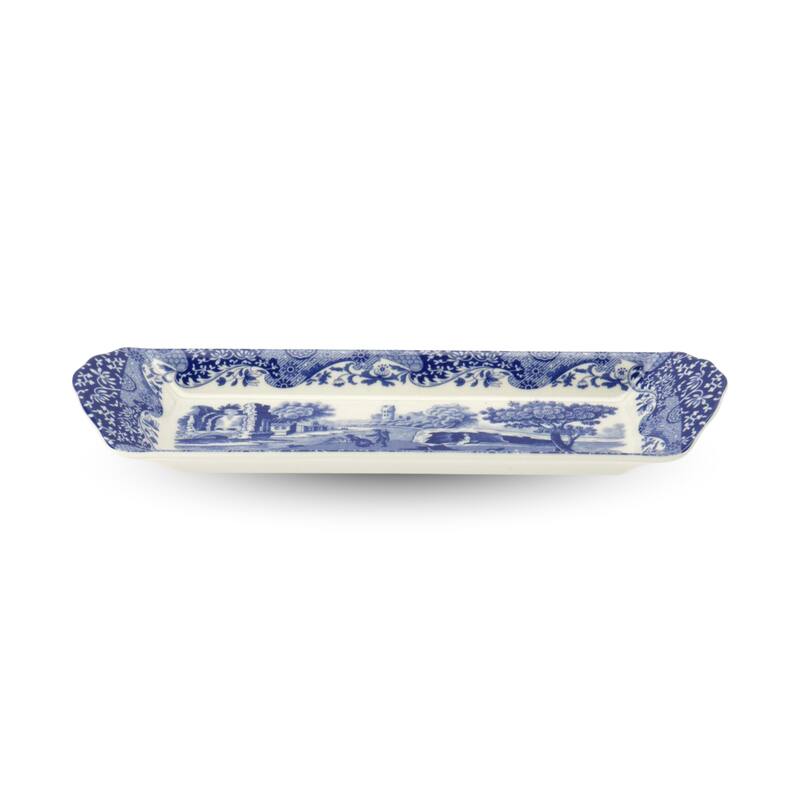 Spode Blue Italian Small Tray - 9 inch - 9 inch - Blue/White